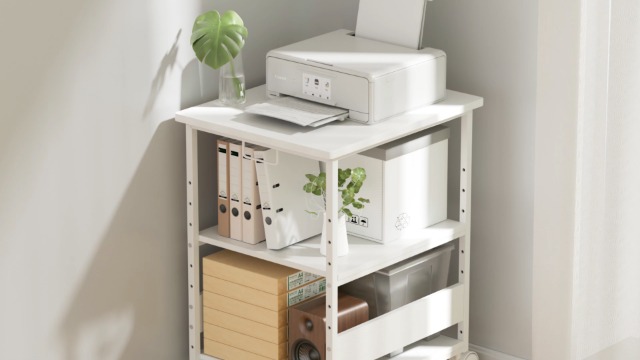 Amazon.co.jp: MIYOKI プリンター台 プリンタラック キャスター付き 幅